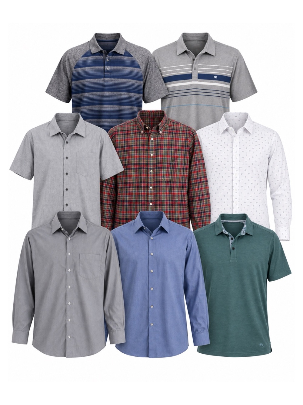 Size XXL & Men’s 8-Piece Shirt Lot Orvis Tommy Bahama Travis Matthew